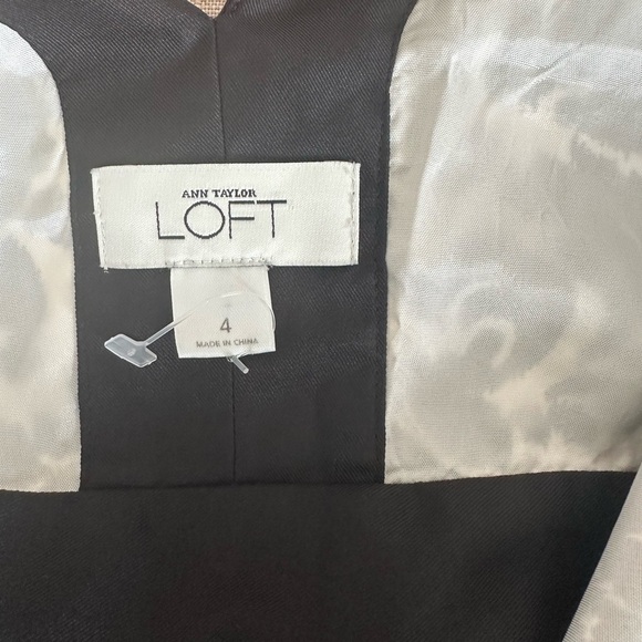 Ann Taylor Elegant Black and White Dress size 4 - Picture 5 of 6